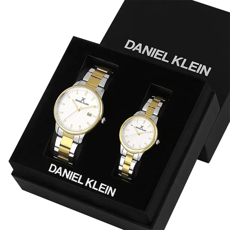 Daniel Klein Silver Dial Couple Set- DK.1.13576-3